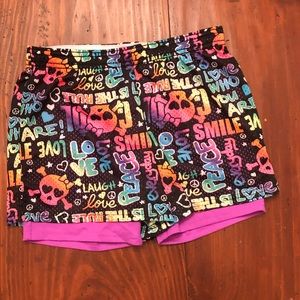 Justice- smile, love, laugh shorts.